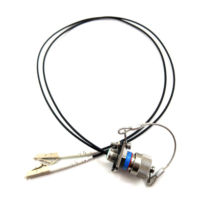 F-tone D38999 2 Cores Socket with One End of 2 LC Fiber Contacts / Optical Cable Connector