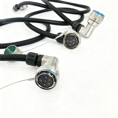 F-tone D38999 6Cores single mode fiber cable Bent ends Plug and Socket J599/26KE06B1N -J599/26KE06B1N fiber optic cable Assembly