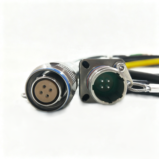 F-tone D38999 Series Standard Circular Connectors 4Cores Socket Fiber Optic Cable Assembly
