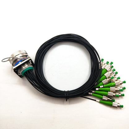F-tone D38999 Arnic 801 16 Cores Socket with One End of 16 FC Fiber Contacts / Optical Cable Assemblies