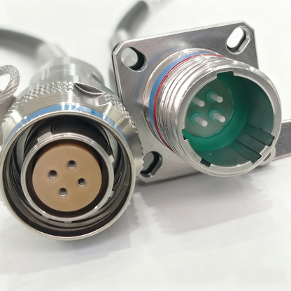 F-tone D38999 Series Standard CircularC 4Cores Plug and Socket J599/26KC04B1N Fiber Optic Cable Assembly