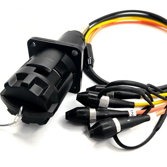 Outdoor Optical Fiber Connector Field Armored Cable YZB 4 Cores Socket Fiber Assemblies