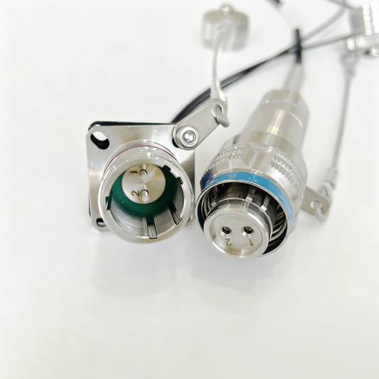 F-tone D38999 YMF 2Cores Single Mode Fiber Connector Plug and Socket Fiber Optic Cable Assembly YMF02P/YMF02S
