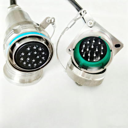 F-tone D38999 16Cores POF Fiber Connectors Plug and Socket with Pigtail J599POF/26KD16B1N-J599POF/26KD16B1N Fiber Optic Assembly