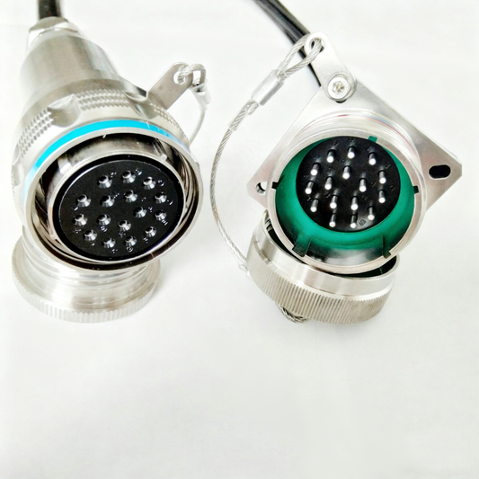 F-tone D38999 16Cores POF Fiber Connectors Plug and Socket with Pigtail J599POF/26KD16B1N-J599POF/26KD16B1N Fiber Optic Assembly