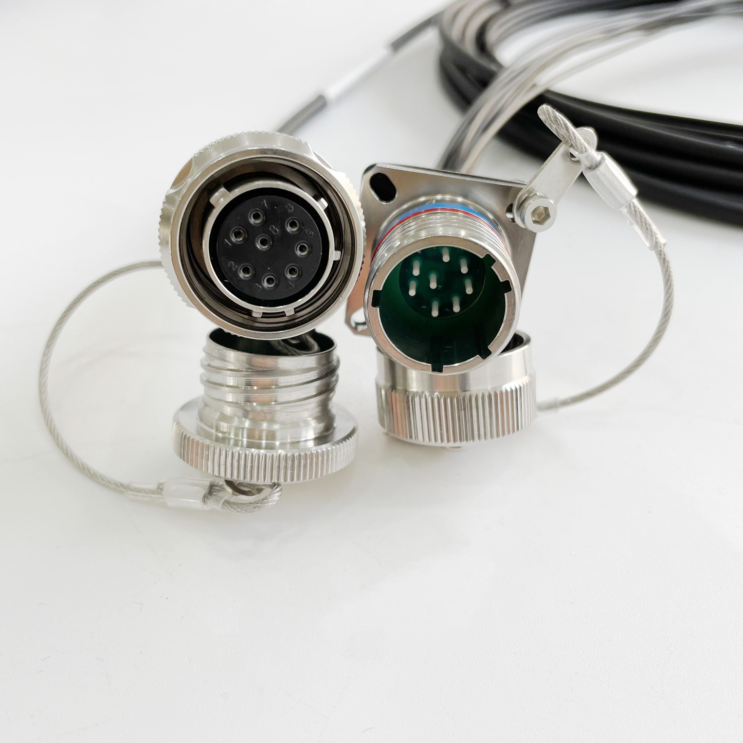F-tone MIL-DTL-38999/26KC08B1N GJB599 /20KC08A1N Series Standard Circular Connectors Plug Fiber Optic Cable Assembly