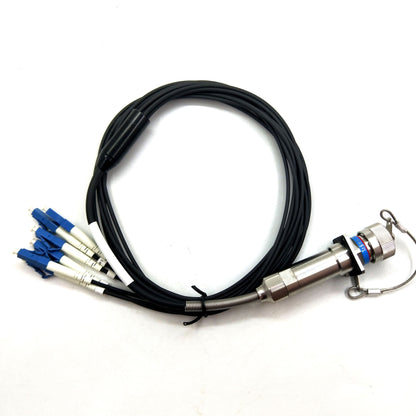 F-tone D38999 Series Standard Circular Connectors 6Cores Socket Fiber Optic Cable Assembly