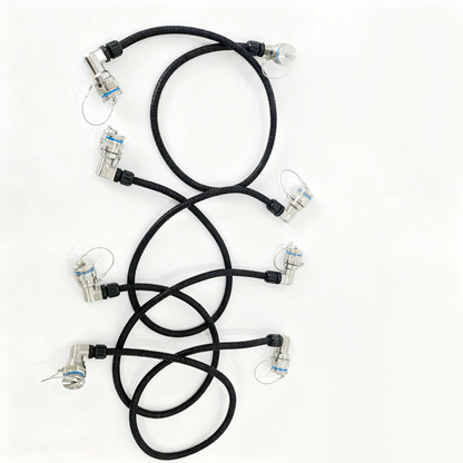 F-tone D38999 6Cores single mode fiber cable Bent ends Plug and Socket J599/26KE06B1N -J599/26KE06B1N fiber optic cable Assembly