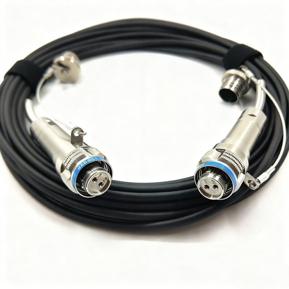 F-tone D38999 YMF 2Cores Single Mode Fiber Connector Plug and Socket Fiber Optic Cable Assembly YMF02P/YMF02S
