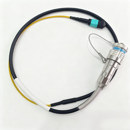 F-tone D38999 Series Standard CircularC 4Cores Plug and Socket J599/26KC04B1N Fiber Optic Cable Assembly