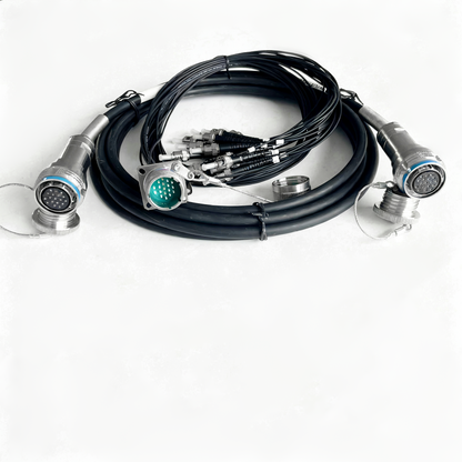 F-tone D38999 18Cores Single Mode Fiber Cable Plug and Socket J599/26KD18B1N -J599/26KD18B1N Fiber Optic Cable Assembly