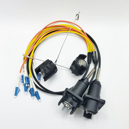 Field Fiber Cable Connector YZB04P YZB04S Outdoor Waterproof YZB 4 Cores Plug and Socket Connector