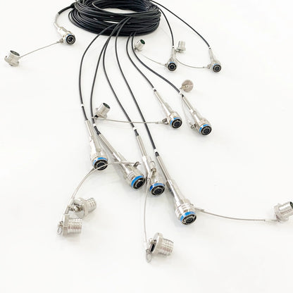 F-tone D38999 MT Series GYM18 Fiber Optic 13# 1MT 12cores Plug and SOCKET Connectors Cable Assembly