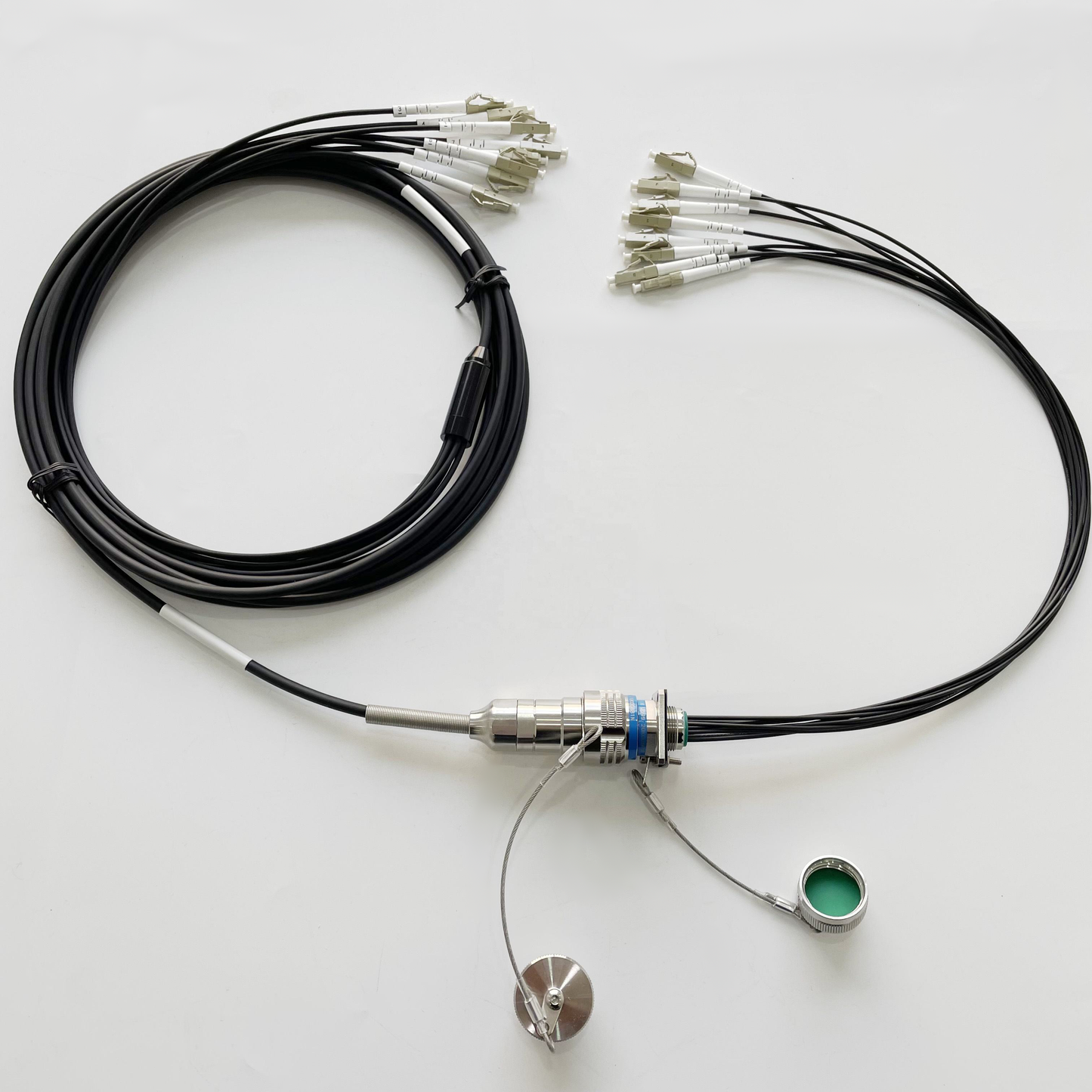 F-tone MIL-DTL-38999/26KC08B1N GJB599 /20KC08A1N Series Standard Circular Connectors Plug Fiber Optic Cable Assembly