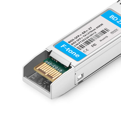 Cisco SFP-10G-BX60U Compatible 10GBASE-BX60-U BiDi SFP+ 1270nm-TX/1330nm-RX 60km DDM LC SMF Transceiver