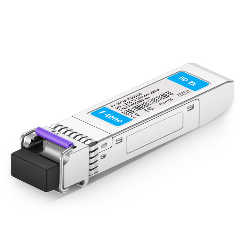 Cisco GLC-BX-80U Compatible 1000BASE-BX BiDi SFP 1490nm-TX/1550nm-RX 80km Transceiver Module